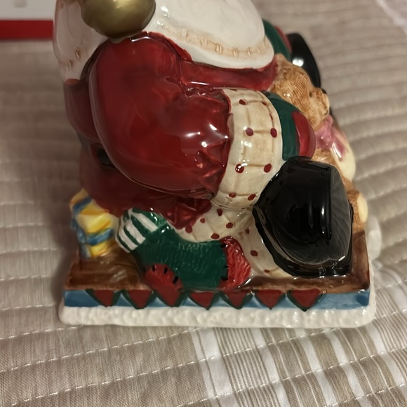 FITZ AND FLOYD Fireplace Santa Stocking Holder 619/119 Discontinued W/ Box 2005 - Picture 8 of 14